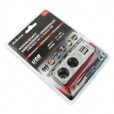12V lizdas 2 vietų + 2 USB jungtys 1 12V lizdas 2 vietų + 2 USB jungtys 1
