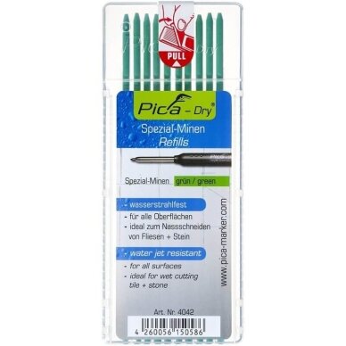 Grafitinės šerdys PICA 2.8mm 10vnt. 3 Grafitinės šerdys PICA 2.8mm 10vnt. 3