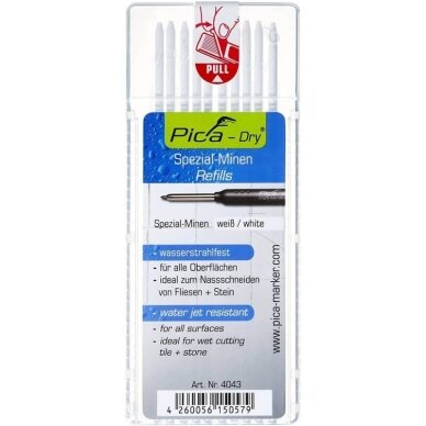Grafitinės šerdys PICA 2.8mm 10vnt. 1 Grafitinės šerdys PICA 2.8mm 10vnt. 1