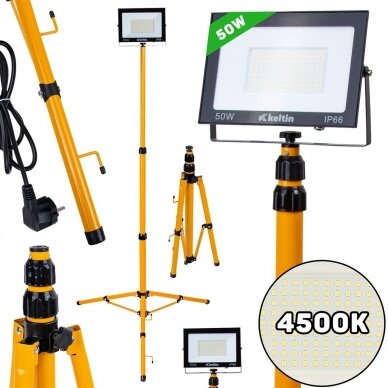 Prožektorius su stovu 50W SMD LED 4500K K02066 1