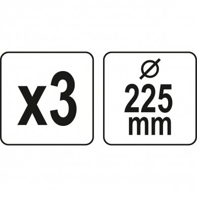 Abrazyvinis tinklinis diskas su Velcro 3vnt. 225mm P150 2 Abrazyvinis tinklinis diskas su Velcro 3vnt. 225mm P150 2