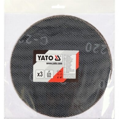 Abrazyvinis tinklinis diskas su Velcro 3vnt. 225mm P220 1 Abrazyvinis tinklinis diskas su Velcro 3vnt. 225mm P220 1