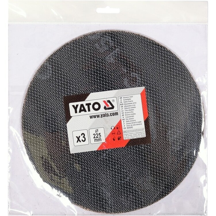 Abrazyvinis tinklinis diskas su Velcro 3vnt. 225mm P150 1 Abrazyvinis tinklinis diskas su Velcro 3vnt. 225mm P150 1