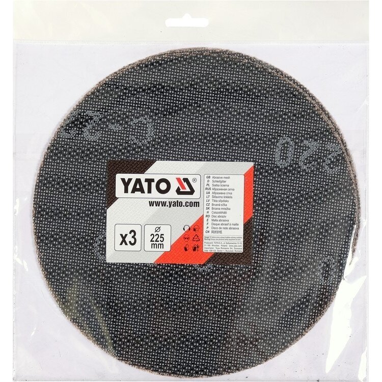 Abrazyvinis tinklinis diskas su Velcro 3vnt. 225mm P220 1 Abrazyvinis tinklinis diskas su Velcro 3vnt. 225mm P220 1