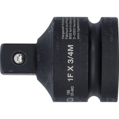 Adapteris smūginis 1" (F) vidus / 3/4" (M) išorė 196 1 Adapteris smūginis 1" (F) vidus / 3/4" (M) išorė 196 1
