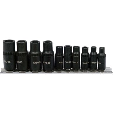 Adapterių rinkinys sriegikliams 1/4" 3/8" 10vnt. 1