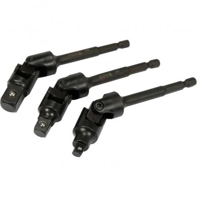 Adapterių suktuvui rinkinys lankščių 3vnt. 1/4"+ 3/8" +1/2" Adapterių suktuvui rinkinys lankščių 3vnt. 1/4"+ 3/8" +1/2"
