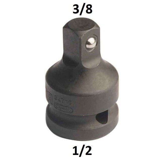 Adapteris smūginis 1/2" (F) vidus / 3/8" (M) išorė