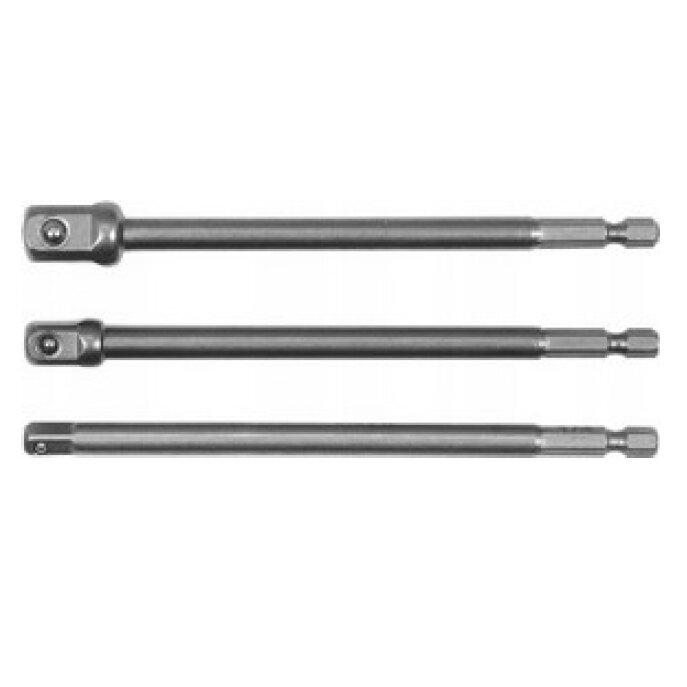 Adapterių suktuvui rinkinys 3vnt. prailginti L-150mm 1/4"+3/8"+1/2" S11226 Adapterių suktuvui rinkinys 3vnt. prailginti L-150mm 1/4"+3/8"+1/2" S11226
