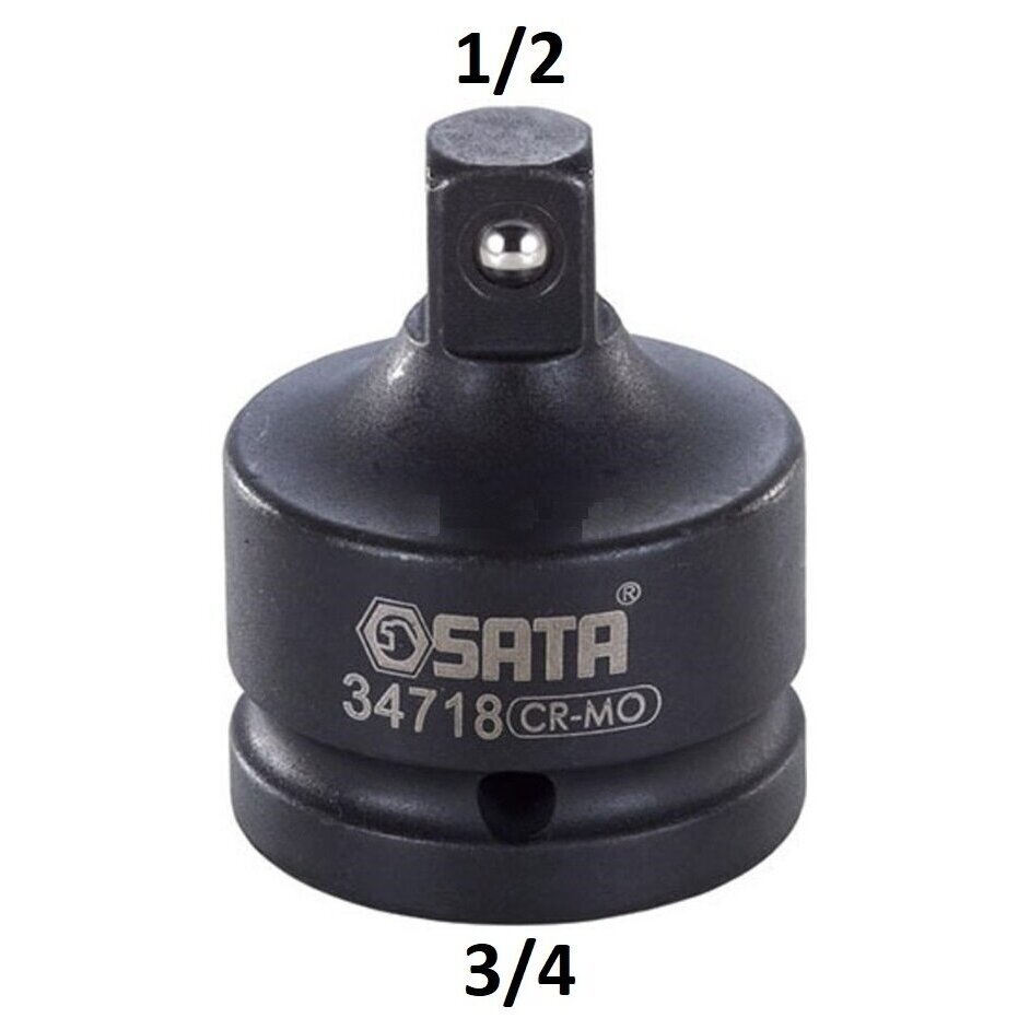 Adapteris smūginis 3/4" (F) vidus / 1/2" (M) išorė Adapteris smūginis 3/4" (F) vidus / 1/2" (M) išorė