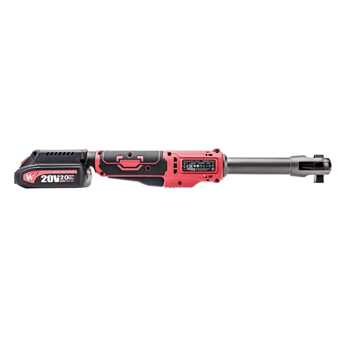 Akumuliatorinė smūginė terkšlė 1/2" 20V LI-ION WORCRAFT 4 Akumuliatorinė smūginė terkšlė 1/2" 20V LI-ION WORCRAFT 4