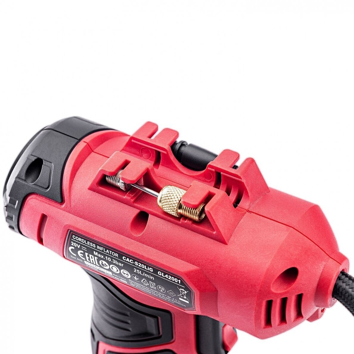 Akumuliatorinis nešiojamas kompresorius 20V LI-ION WORCRAFT 5