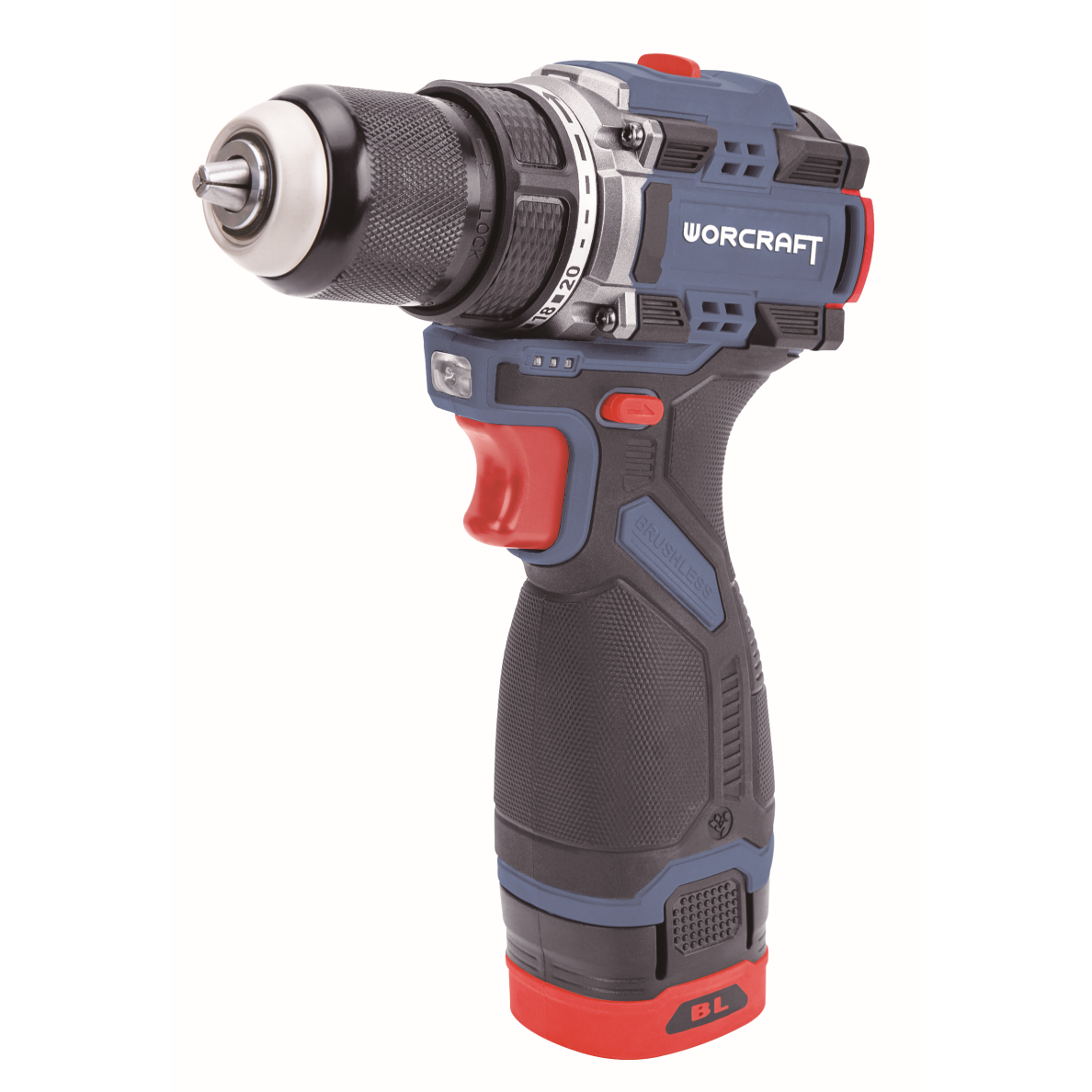 Akumuliatorinis suktuvas-gręžtuvas su priedais 16.8V LI-ION WORCRAFT plastikinis lagaminas Akumuliatorinis suktuvas-gręžtuvas su priedais 16.8V LI-ION WORCRAFT plastikinis lagaminas