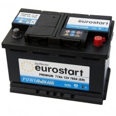 Akumuliatorius EUROSTART Premium 77Ah 780A