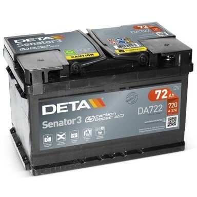 Akumuliatorius DETA DA722 72Ah 720A Akumuliatorius DETA DA722 72Ah 720A