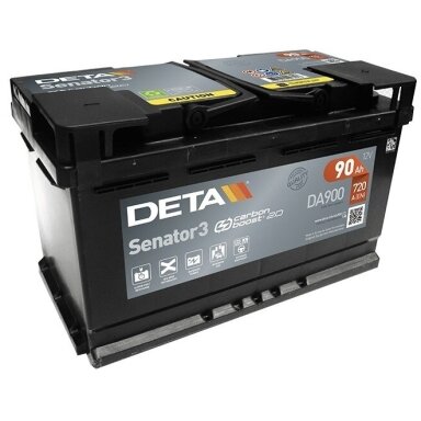 Akumuliatorius DETA DA900 90Ah 720A Akumuliatorius DETA DA900 90Ah 720A