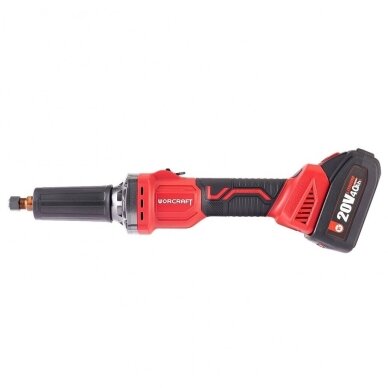 Akumuliatorinis tiesinis šlifuoklis reg. sūkiais 6mm 20V 4.0Ah LI-ION WORCRAFT 1