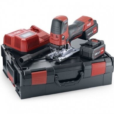 Akumuliatorinis siaurapjūklis FLEX JS 18,0-EC/5,0 Set Akumuliatorinis siaurapjūklis FLEX JS 18,0-EC/5,0 Set