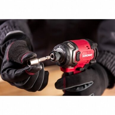 Akumuliatorinis smūginis suktuvas lagamine 1/4'' 20V LI-ION WORCRAFT 9