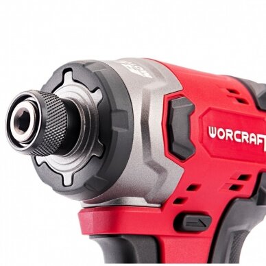 Akumuliatorinis smūginis suktuvas lagamine 1/4'' 20V LI-ION WORCRAFT 3