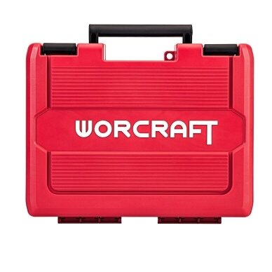 Akumuliatorinis suktuvas-gręžtuvas su kalimu 2x2.0Ah 20V LI-ION WORCRAFT plastikinis lagaminas  16