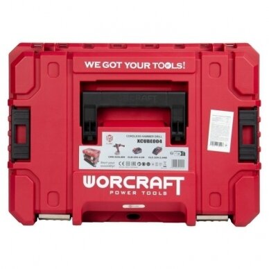 Akumuliatorinis suktuvas-gręžtuvas su kalimu 20V LI-ION WORCRAFT (XCUBE dėžė) 7