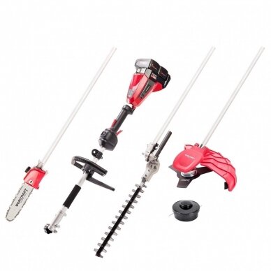 Akumuliatorinis trimeris su priedais 2-viename 40V (20V+20V) LI-ION WORCRAFT 7
