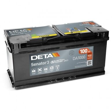 Akumuliatorius DETA DA1000 100Ah 900A Akumuliatorius DETA DA1000 100Ah 900A