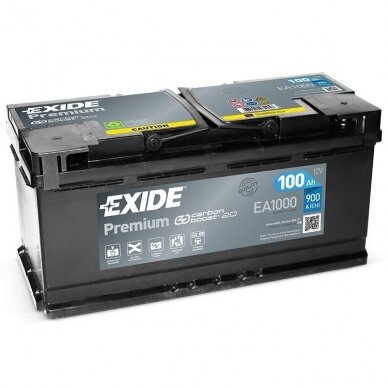 Akumuliatorius EXIDE Premium EA1000 100Ah 900A Akumuliatorius EXIDE Premium EA1000 100Ah 900A