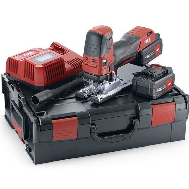 Akumuliatorinis siaurapjūklis FLEX JS 18,0-EC/5,0 Set Akumuliatorinis siaurapjūklis FLEX JS 18,0-EC/5,0 Set
