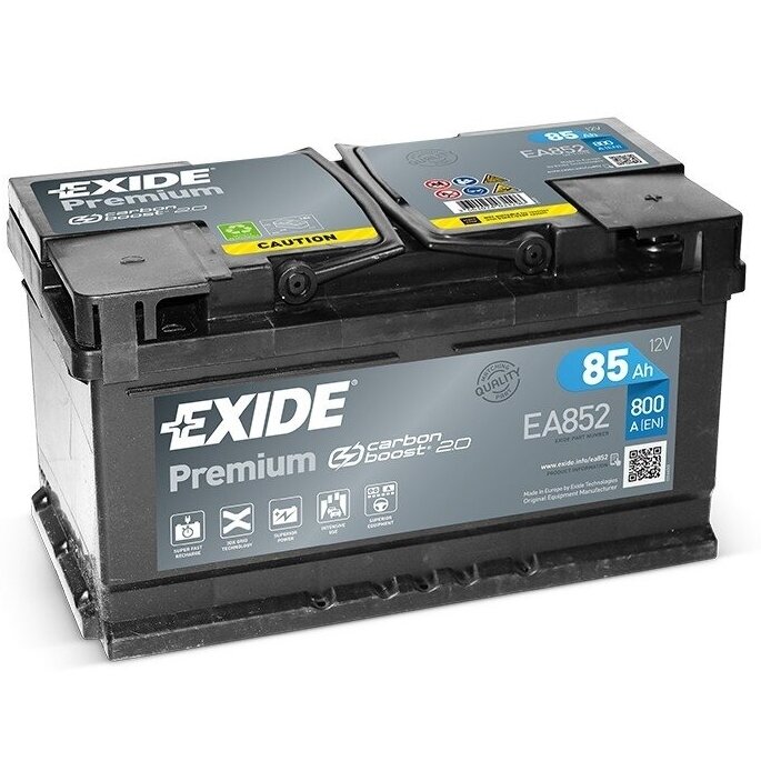 Akumuliatorius EXIDE Premium EA852 85Ah 800A