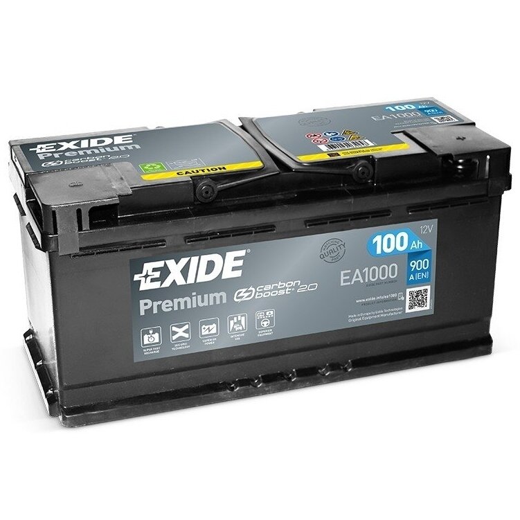 Akumuliatorius EXIDE Premium EA1000 100Ah 900A Akumuliatorius EXIDE Premium EA1000 100Ah 900A
