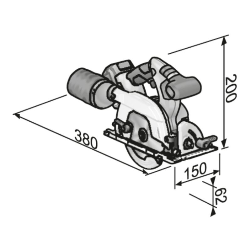 Akumuliatorinis diskinis pjūklas FLEX CS 62 18,0-EC C 2 Akumuliatorinis diskinis pjūklas FLEX CS 62 18,0-EC C 2