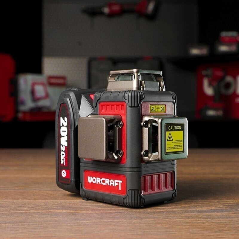 Akumuliatorinis nivelyras 3x3D žalias 20V LI-ION WORCRAFT (XCUBE dėžė) 7 Akumuliatorinis nivelyras 3x3D žalias 20V LI-ION WORCRAFT (XCUBE dėžė) 7