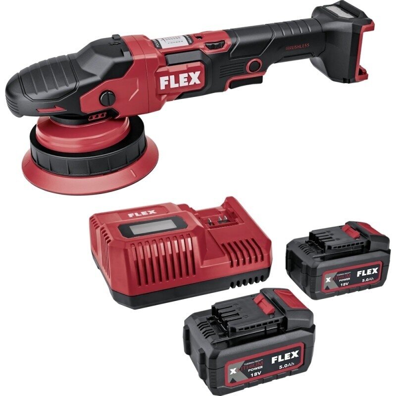 Akumuliatorinis orbitinis poliruoklis FLEX XCE 8 125 18-EC/5,0Ah Set Akumuliatorinis orbitinis poliruoklis FLEX XCE 8 125 18-EC/5,0Ah Set