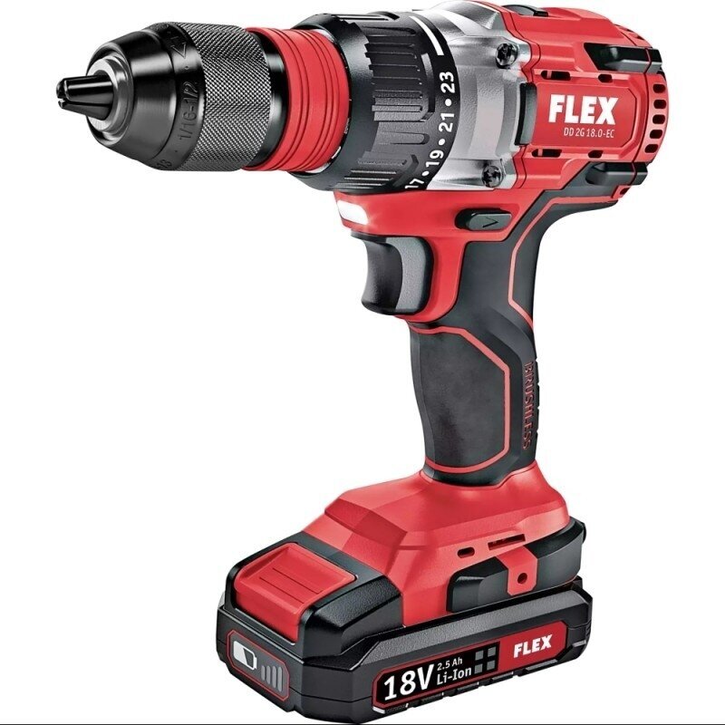 Akumuliatorinis suktuvas-gręžtuvas FLEX DD 2G 18,0 EC 2x5,0Ah 1