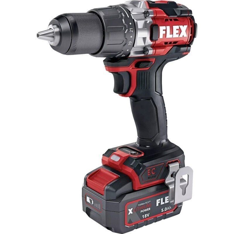 Akumuliatorinis suktuvas-gręžtuvas FLEX DD 2G 18,0 EC HD 2x5Ah Turbo 1