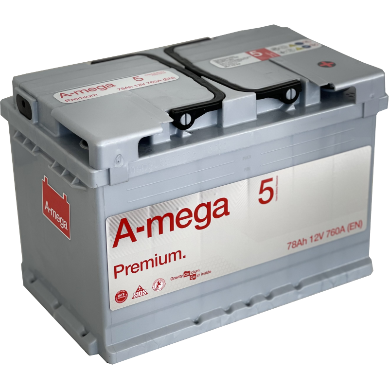 Akumuliatorius A-MEGA Premium 78Ah 760A Akumuliatorius A-MEGA Premium 78Ah 760A