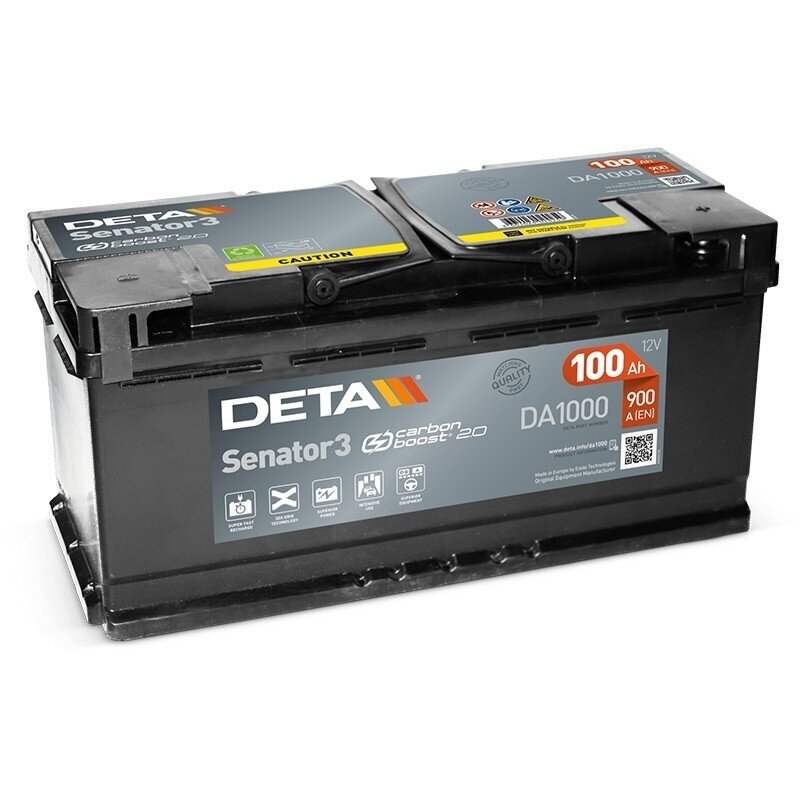Akumuliatorius DETA DA1000 100Ah 900A Akumuliatorius DETA DA1000 100Ah 900A
