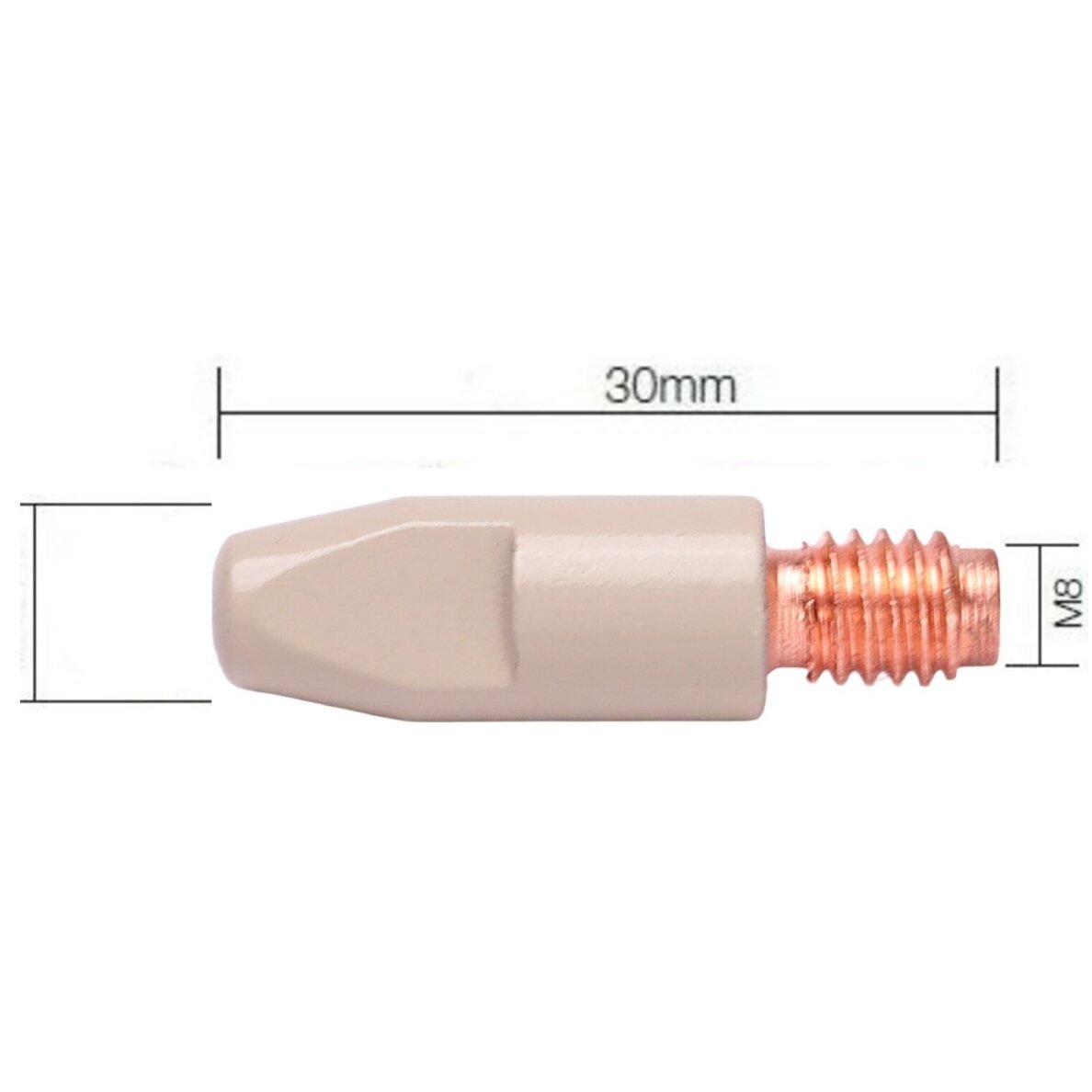 Antgalis varinis stambesnis dengtas keramika 1-1.2mm M8