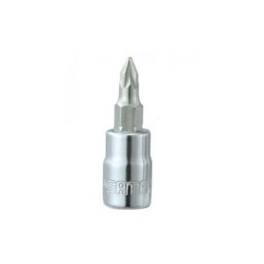 Antgalis pozidriv trumpas pz1-pz3 įpresuotas 1/4" L-37mm Antgalis pozidriv trumpas pz1-pz3 įpresuotas 1/4" L-37mm