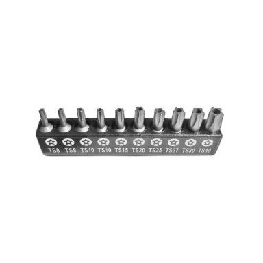 Antgalių rinkinys 1/4" 10vnt. 5 kampų star