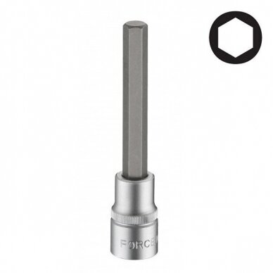 Antgalis šešiabriaunis ilgas H12-H19 hex įpresuotas 1/2" L-100mm Antgalis šešiabriaunis ilgas H12-H19 hex įpresuotas 1/2" L-100mm