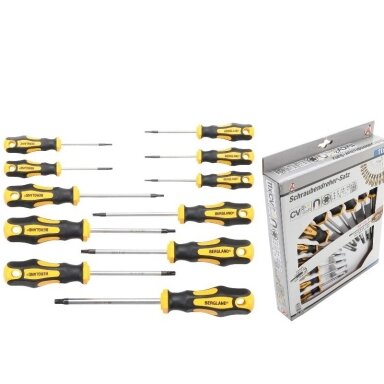 Atsuktuvų rinkinys T-star torx T6-T40 11vnt. 7844 Atsuktuvų rinkinys T-star torx T6-T40 11vnt. 7844