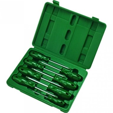 Atsuktuvų rinkinys lagamine torx 8vnt. S09305 Atsuktuvų rinkinys lagamine torx 8vnt. S09305