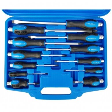 Smūginių atsuktuvų rinkinys lagamine 12vnt. SK5013 1