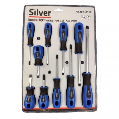 Atsuktuvų rinkinys PH PZ SL 10vnt. S11592 Atsuktuvų rinkinys PH PZ SL 10vnt. S11592