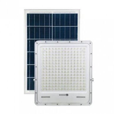 Autonomonis šviestuvas su saulės baterija ir šviesos jutikliu 50W Autonomonis šviestuvas su saulės baterija ir šviesos jutikliu 50W