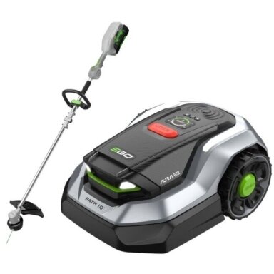 Belaidis vejos robotas EGO Power + AURA-R2 RMR3000 su priedais Belaidis vejos robotas EGO Power + AURA-R2 RMR3000 su priedais
