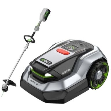 Belaidis vejos robotas EGO Power + AURA-R2 RMR6000 su priedais Belaidis vejos robotas EGO Power + AURA-R2 RMR6000 su priedais